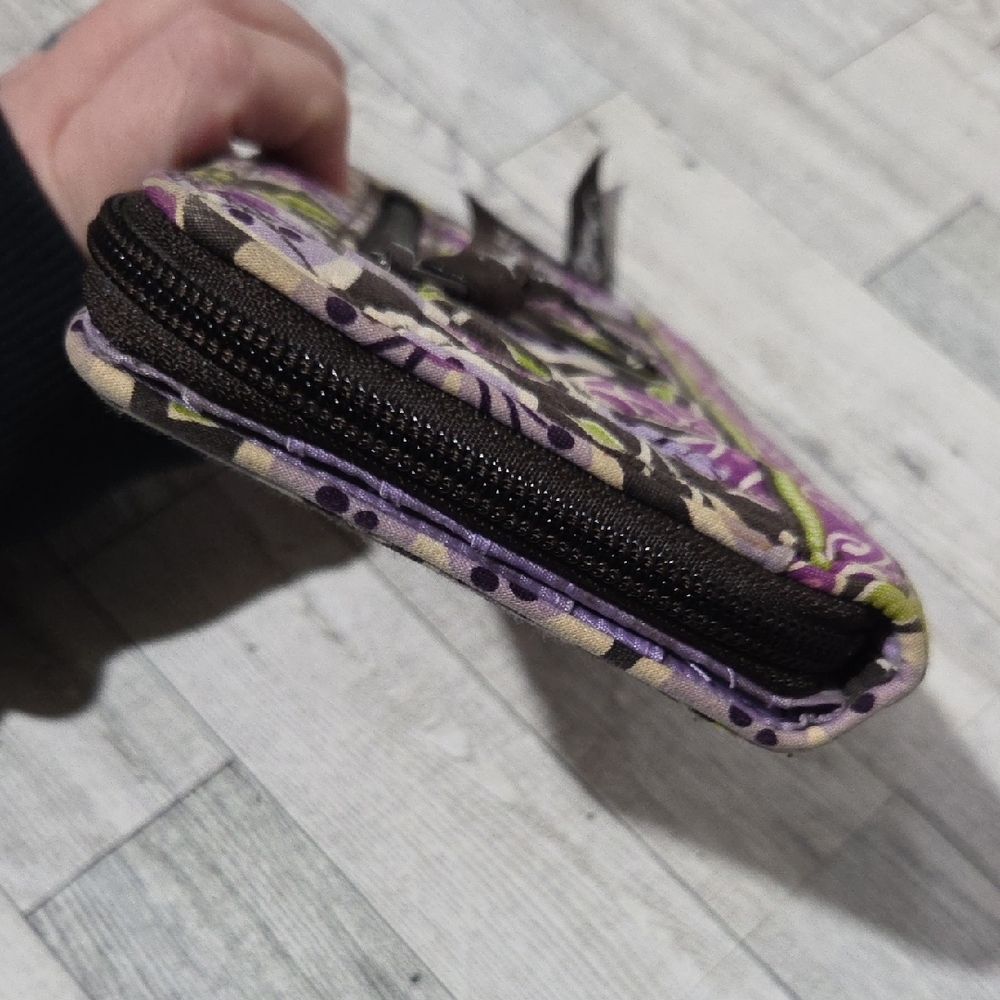 Vera Bradley Plum Petals Turnlock Wallet - Picture 11 of 16